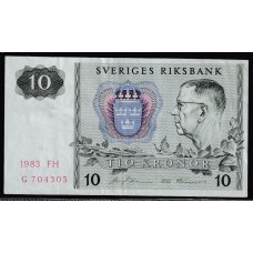 SUECIA 1983 BILLETE DE 10 CORONAS
